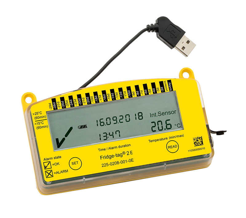 Thiết bị ghi nhiệt độ tự động Fridge-tag 2E (có đầu dò) Thiết bị ghi nhiệt độ tự động Fridge-tag 2E (có đầu dò)