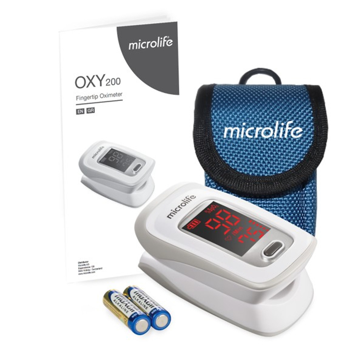 Máy đo nồng độ Oxy trong máu và nhịp tim Microlife OXY 200