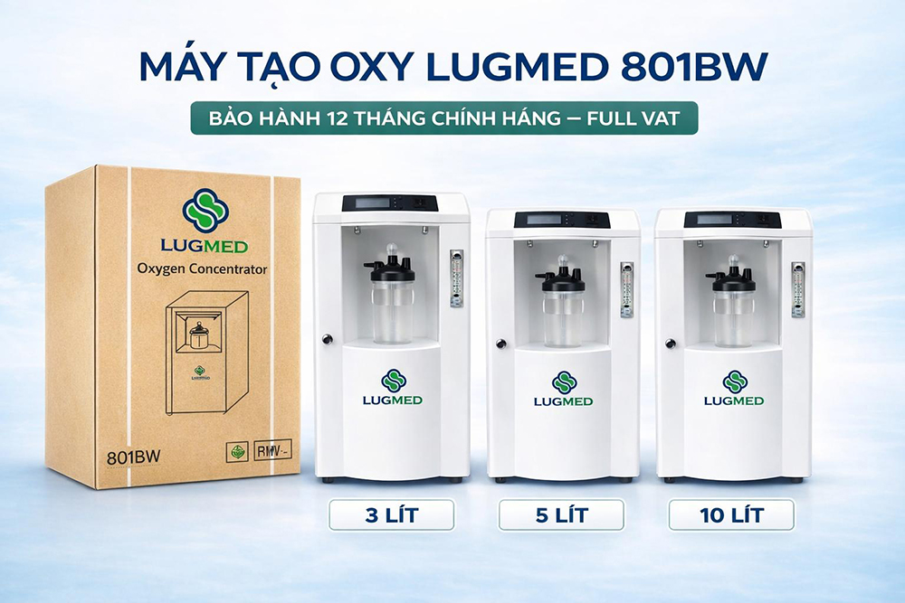Máy tạo oxy 5 lít Lugmed 801BW-5 (có xông khí dung) Máy tạo oxy 5 lít Lugmed 801BW-5 (có xông khí dung)