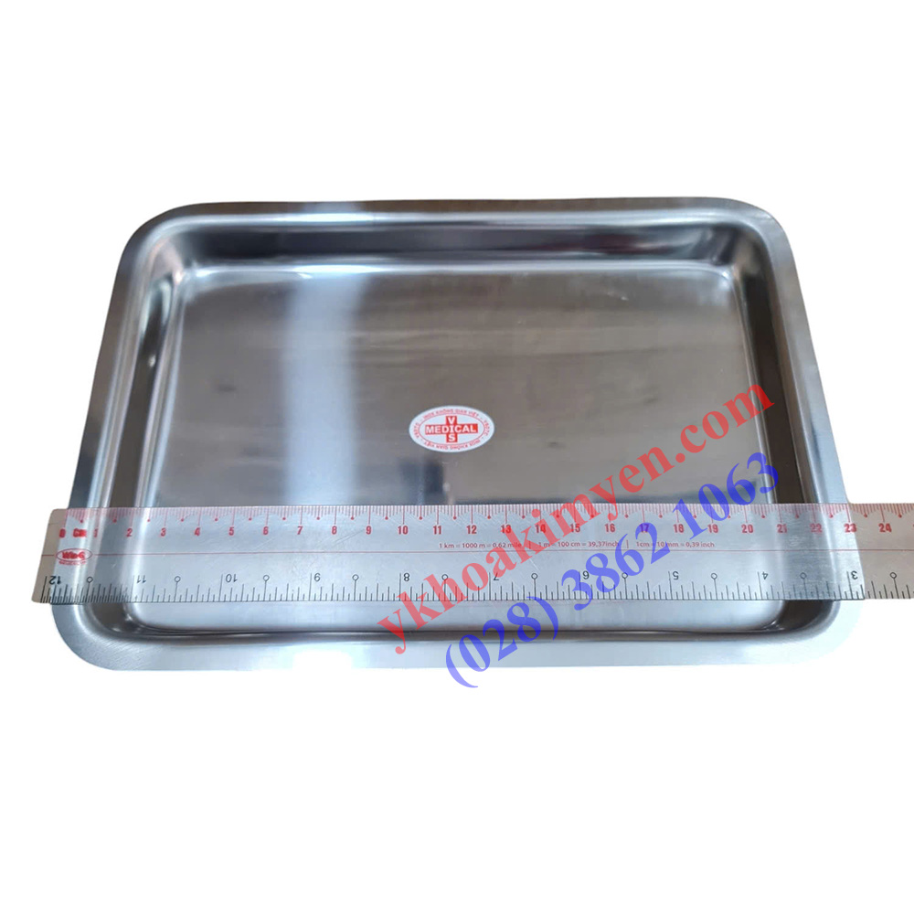 Khay đựng dụng cụ inox 17x22x2cm (VSI) Khay đựng dụng cụ inox 17x22x2cm (VSI)