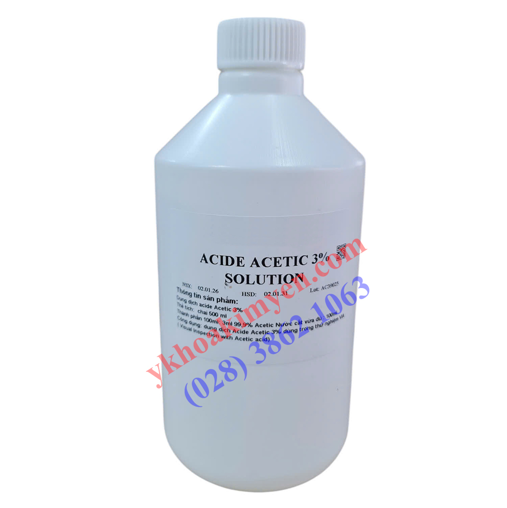 Dung dịch Acid Acetic 3% 500ml (KV) Dung dịch Acid Acetic 3% 500ml (KV)