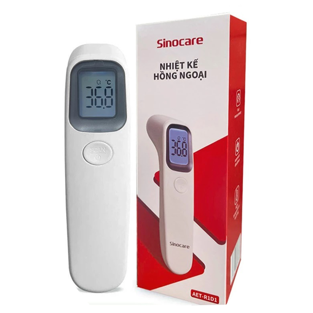 Nhiệt kế đo trán hồng ngoại AET-R1D1 Sinocare Nhiệt kế đo trán hồng ngoại AET-R1D1 Sinocare