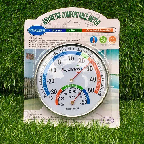 Nhiệt ẩm kế cơ treo tường Anymeters TH101B Nhiệt ẩm kế cơ treo tường Anymeters TH101B