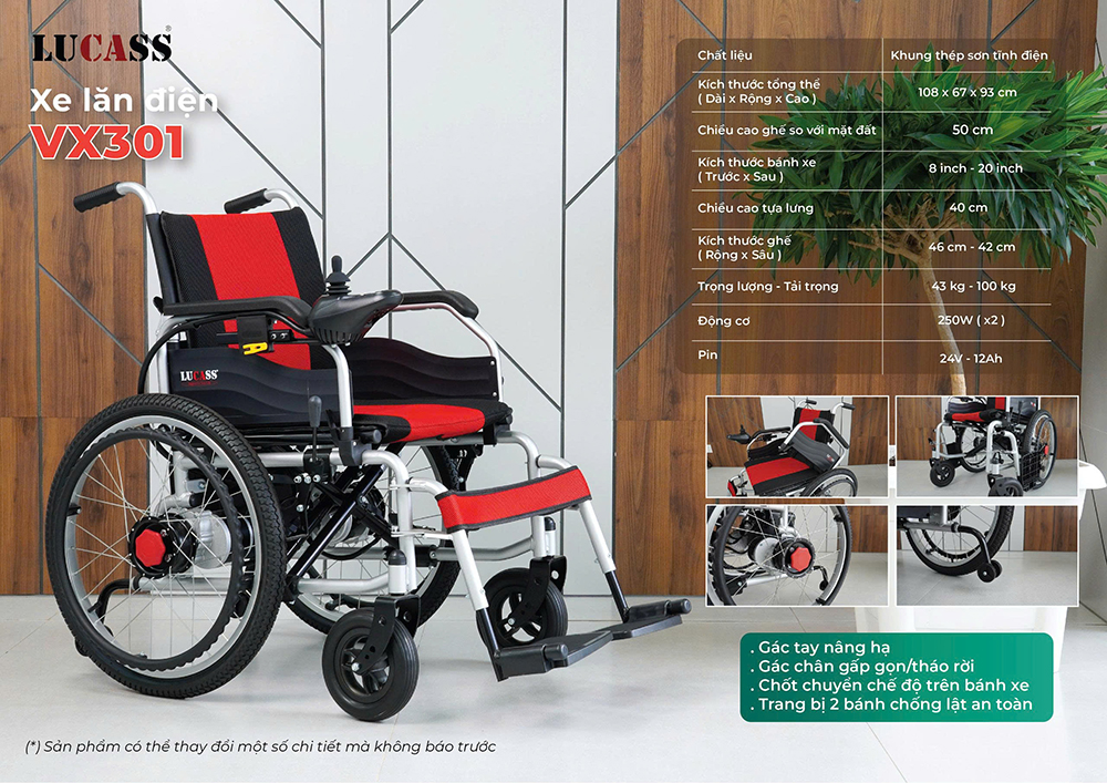 Xe lăn điện Lucass VX301 Xe lăn điện Lucass VX301