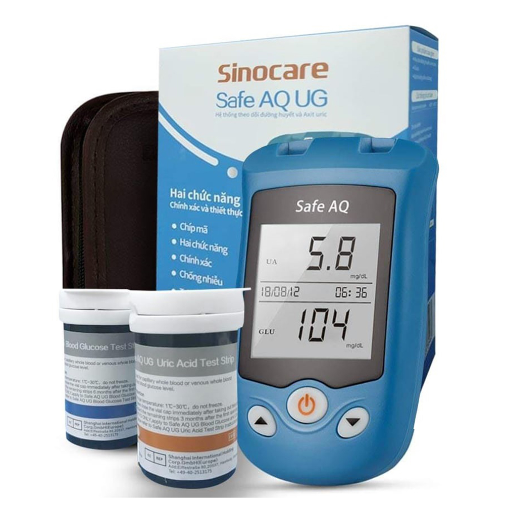 Máy đo đường huyết, Axit Uric Sinocare Safe AQ UG
