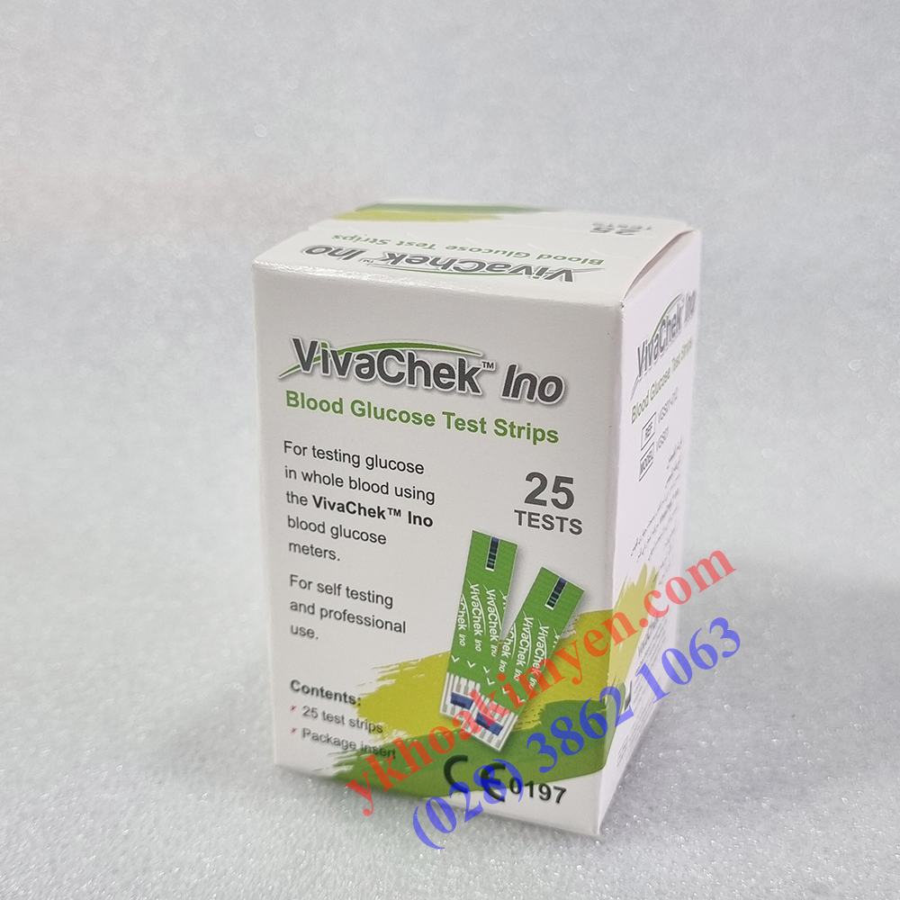 Que Thử Đường Huyết Viva Check Ino - Hộp 25 Que Que Thử Đường Huyết Viva Check Ino - Hộp 25 Que