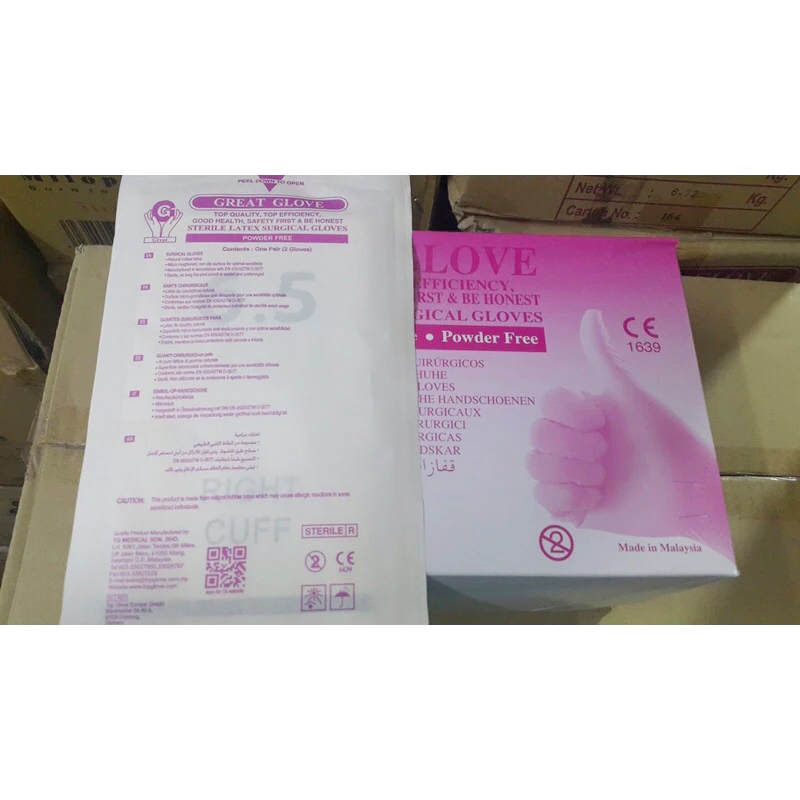 Găng tay phẫu thuật tiệt trùng không bộ Great Glove size 6.5 Găng tay phẫu thuật tiệt trùng không bộ Great Glove size 6.5