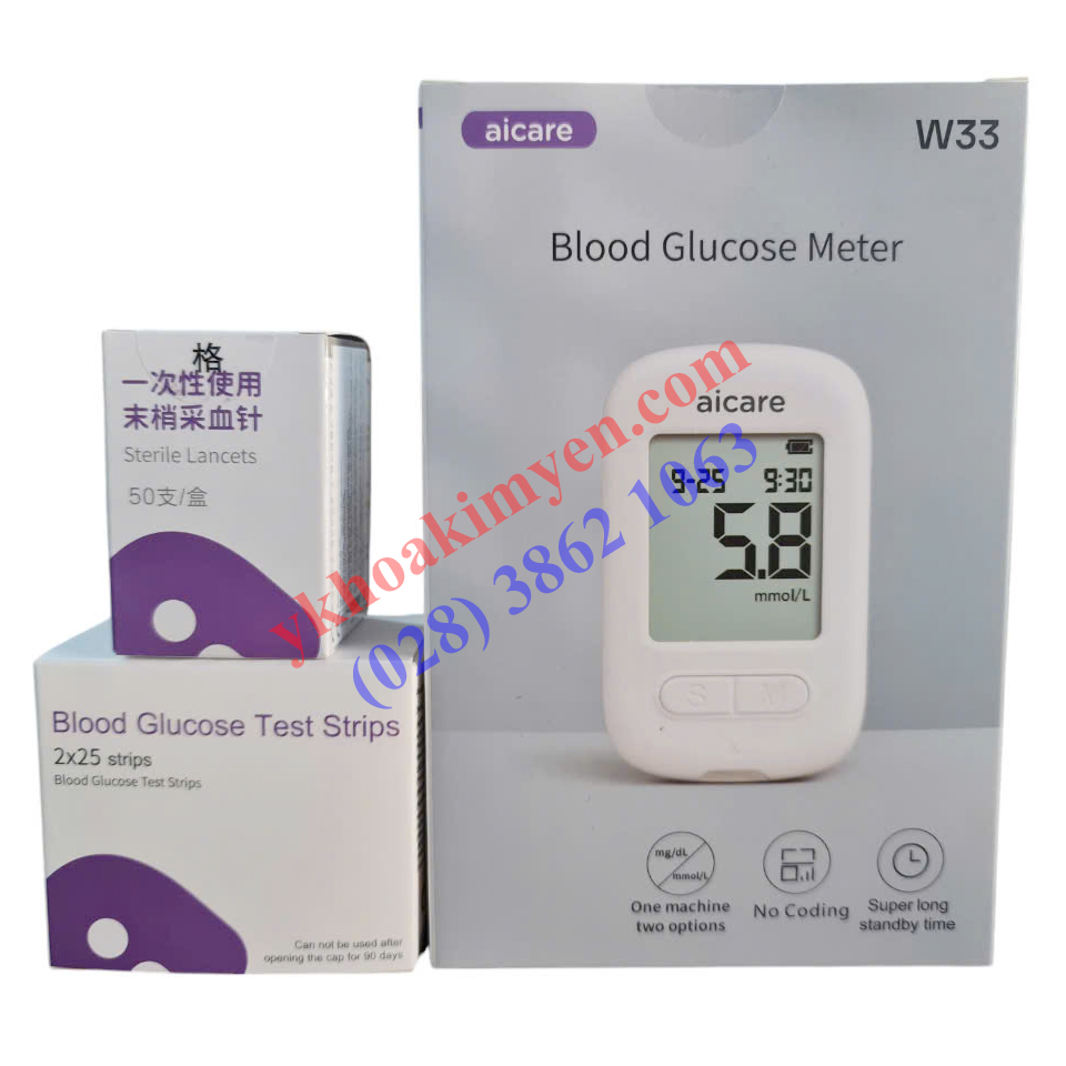 Máy đo đường huyết cá nhân Aicare W33 Máy đo đường huyết cá nhân Aicare W33