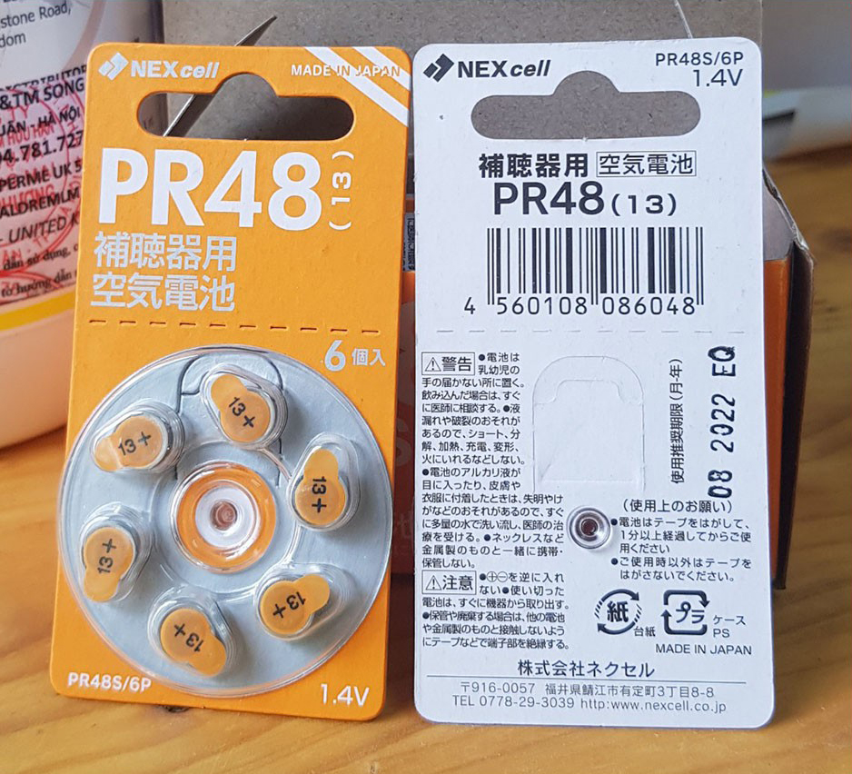 Pin máy trợ thính P13 PR48 NEXcell