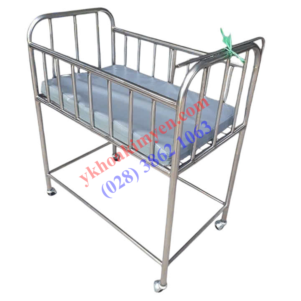 Giường trẻ sơ sinh inox 45x72x87cm