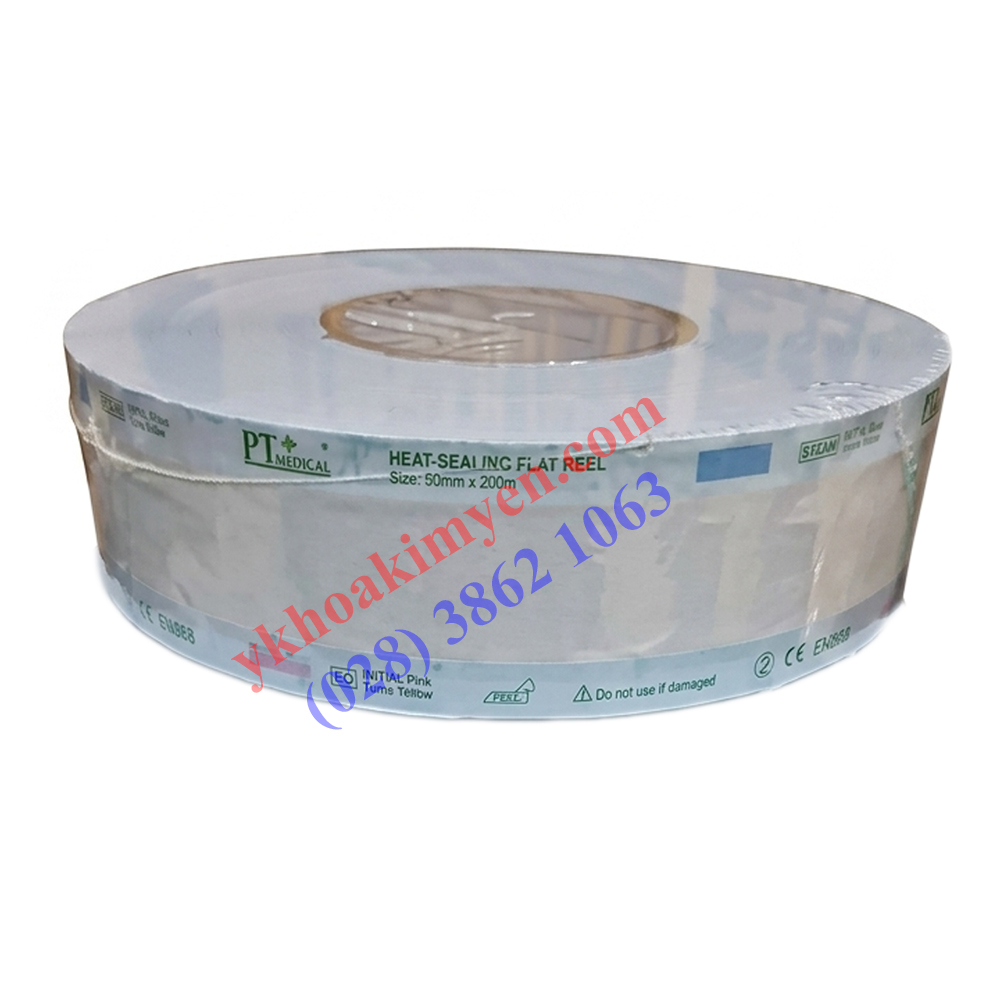 Túi ép dẹp tiệt trùng thương hiệu PT 50mm x 200m Túi ép dẹp tiệt trùng thương hiệu PT 50mm x 200m