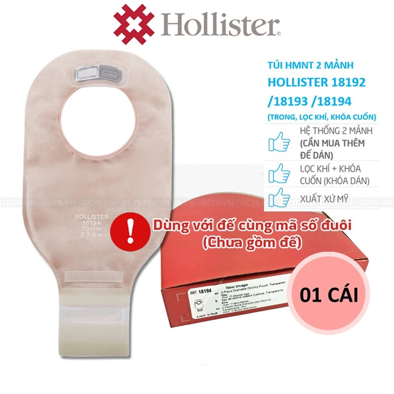 Túi chứa phân 2 mảnh Hollister 18192 18193 18194 Túi chứa phân 2 mảnh Hollister 18192 18193 18194