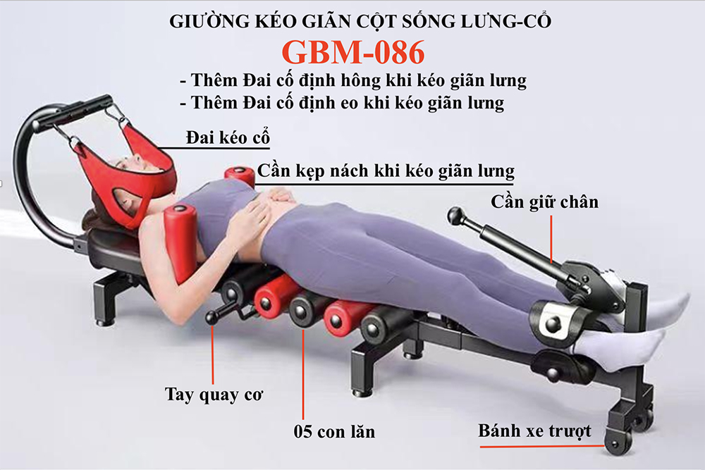 Giường kéo giãn cột sống lưng và cổ GBM-086 Giường kéo giãn cột sống lưng và cổ GBM-086