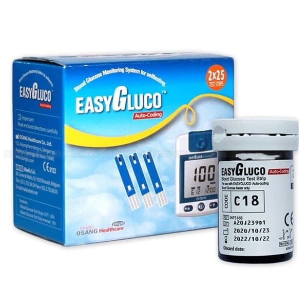 Que đường huyết Easy Gluco (H/50test) Que đường huyết Easy Gluco (H/50test)
