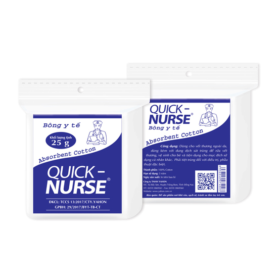 Bông y tế Quick-Nurse 25gr