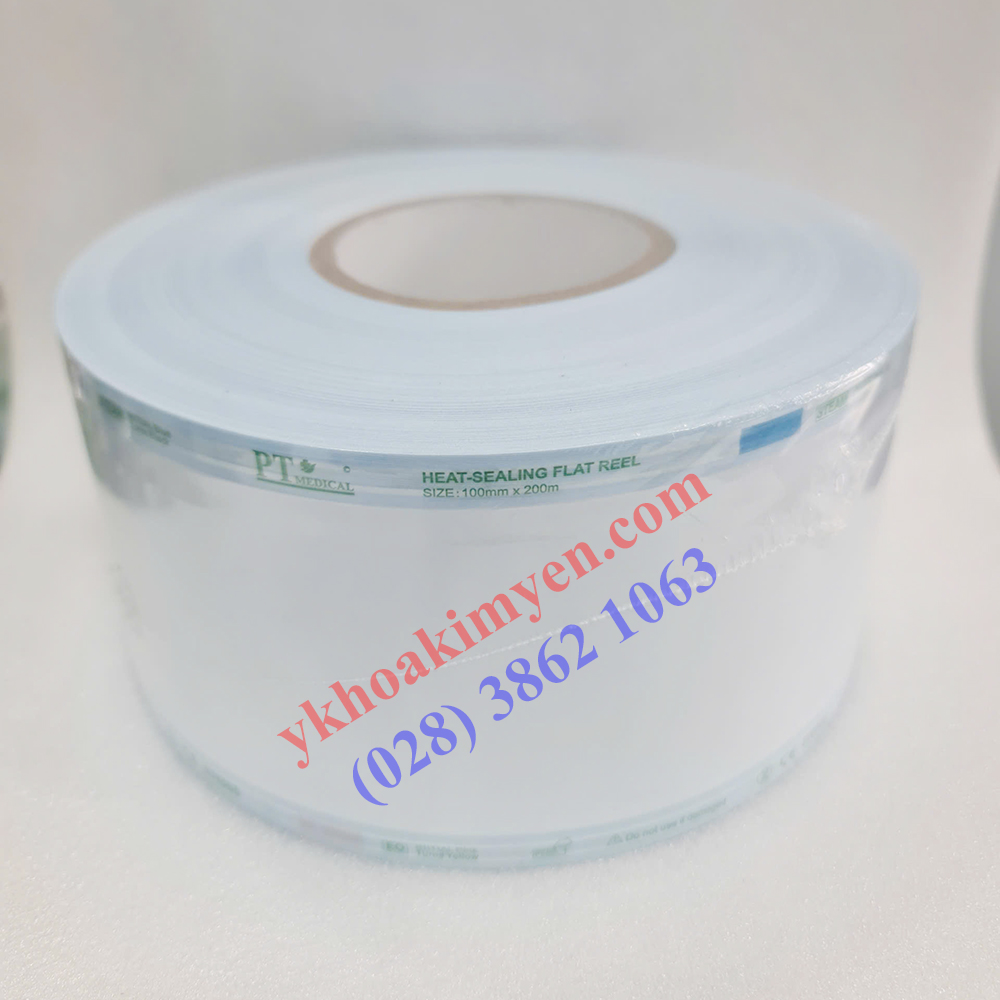Túi ép dẹp tiệt trùng thương hiệu PT 100mm x 200m Túi ép dẹp tiệt trùng thương hiệu PT 100mm x 200m