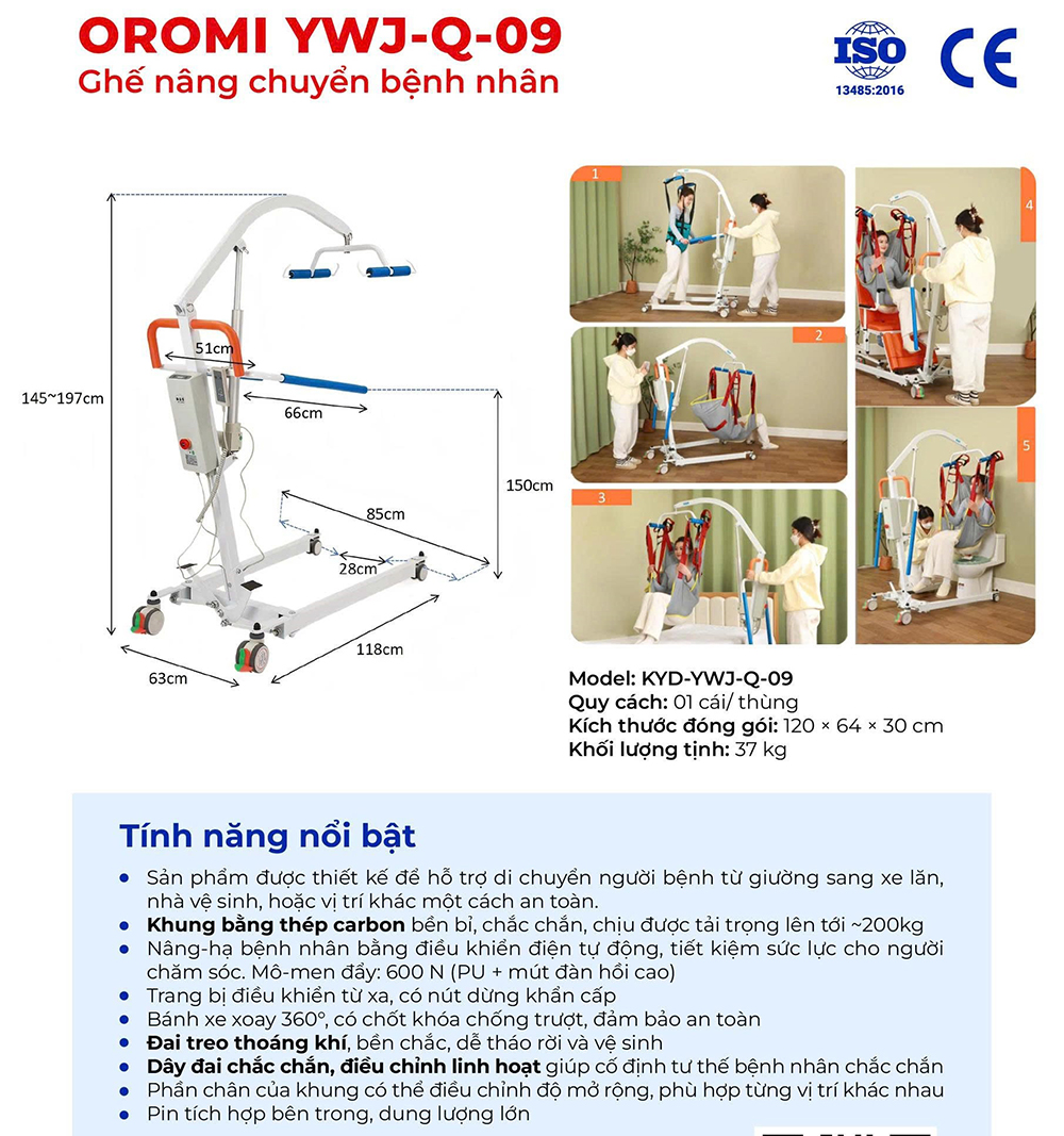 Ghế nâng chuyển bệnh nhân KYD-YWJ-Q-09 Ghế nâng chuyển bệnh nhân KYD-YWJ-Q-09
