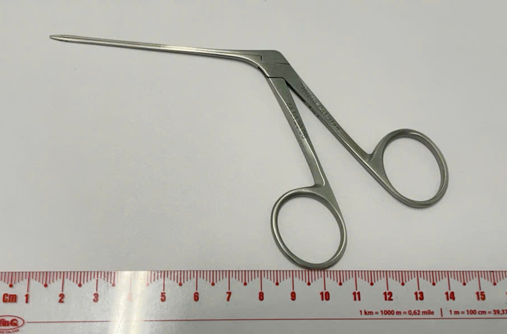 Kẹp lấy dị vật tai Mini McGEE Alligator thẳng, không răng 3.5x0.6mm, 80mm Hilbro 44.0120.06 Kẹp lấy dị vật tai Mini McGEE Alligator thẳng, không răng 3.5x0.6mm, 80mm Hilbro 44.0120.06