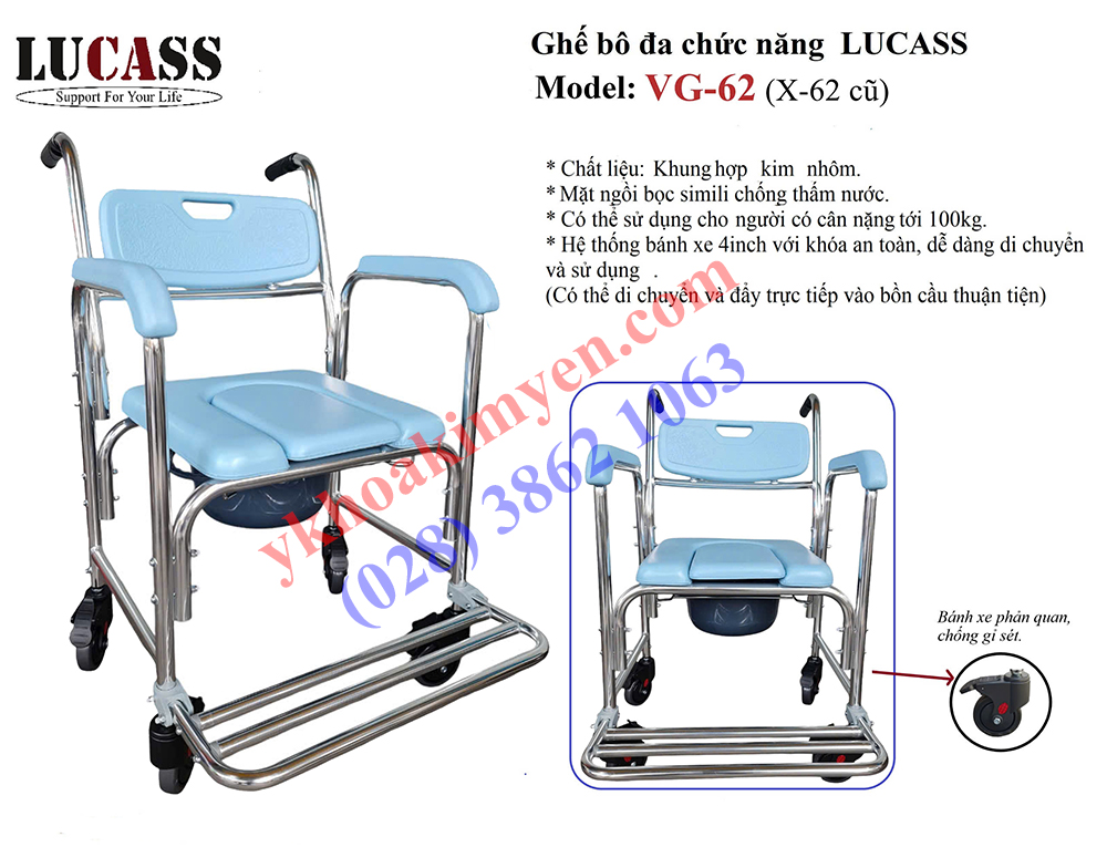Ghế bô tắm đa chứ năng Lucass VG62 (X-62) màu xanh nhạt Ghế bô tắm đa chứ năng Lucass VG62 (X-62) màu xanh nhạt