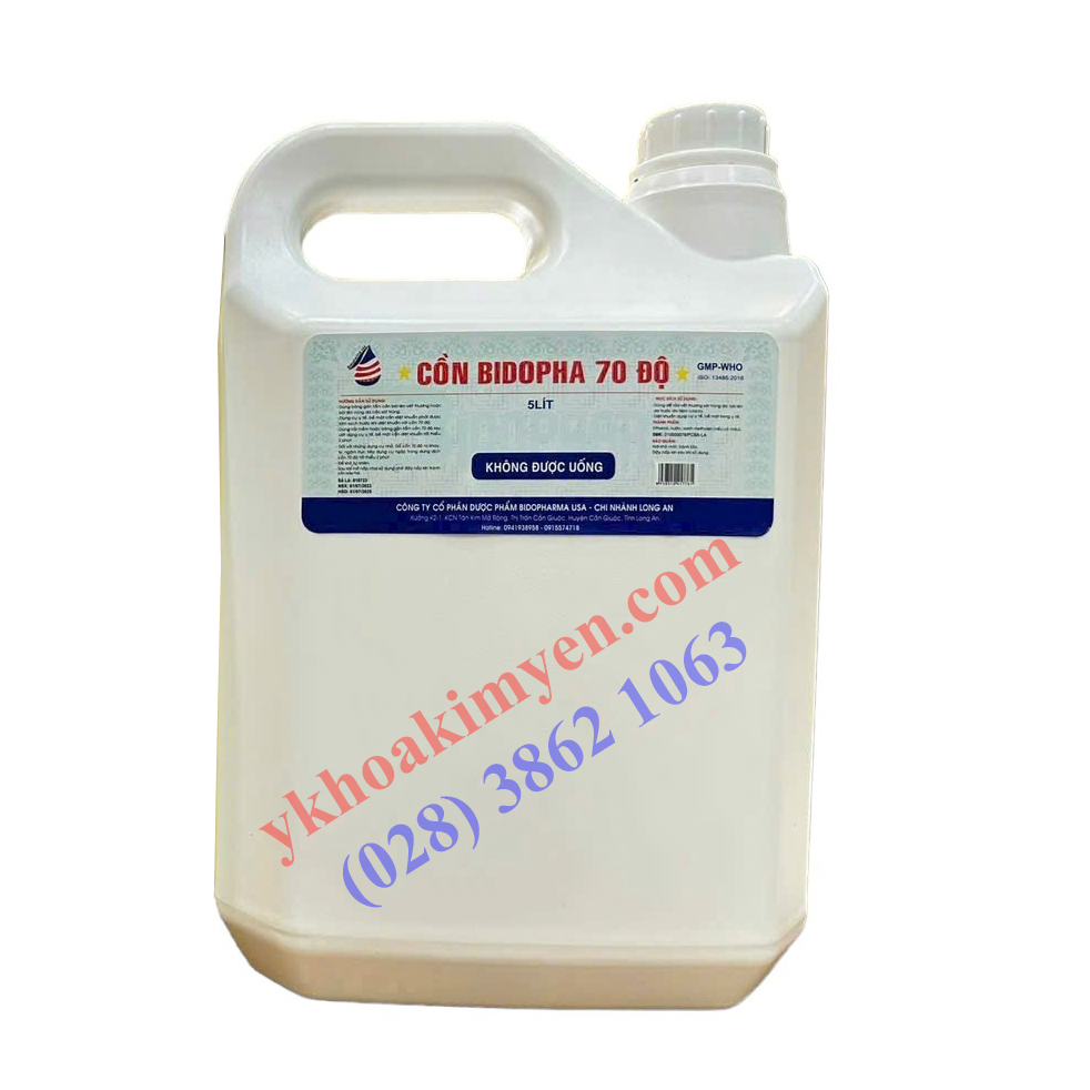 Cồn y tế 70 độ Bidopha Can 5 lít (CNLA) Cồn y tế 70 độ Bidopha Can 5 lít (CNLA)