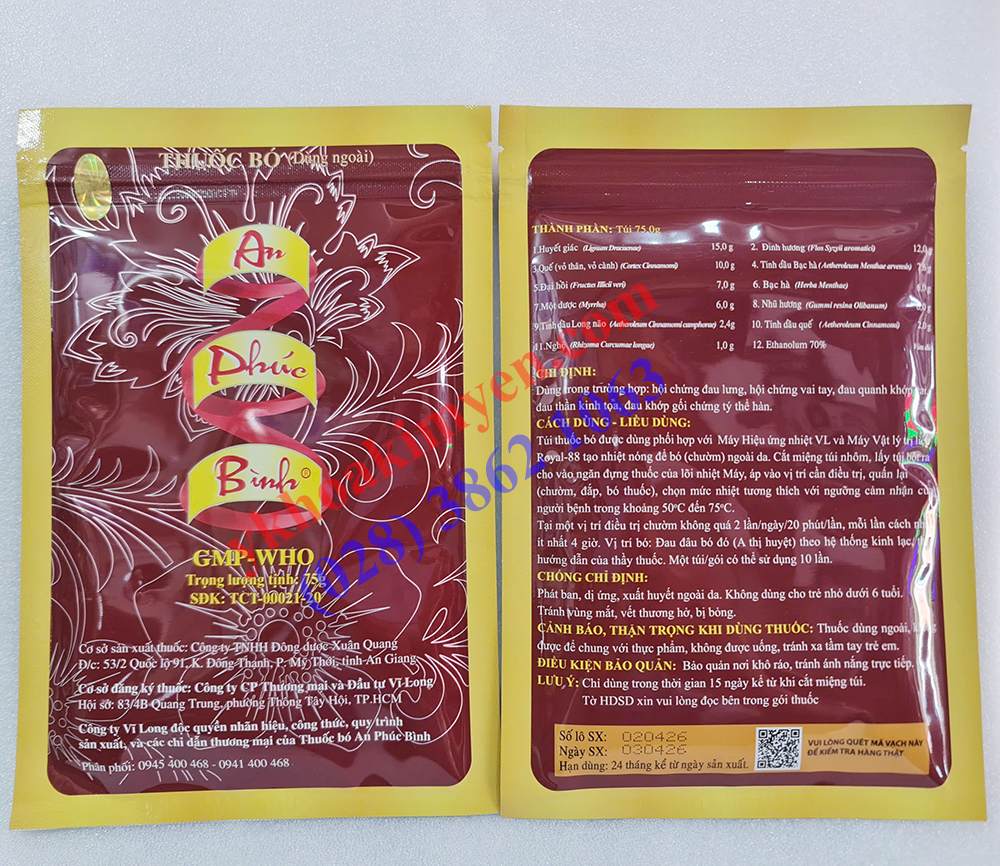 Thuốc bó An Phúc Bình Thuốc bó An Phúc Bình