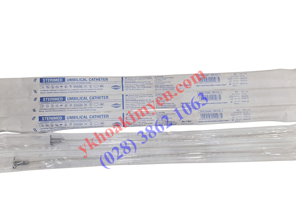 Catheter tĩnh mạch rốn Sterimed SMD-1103 size 5FG Catheter tĩnh mạch rốn Sterimed SMD-1103 size 5FG