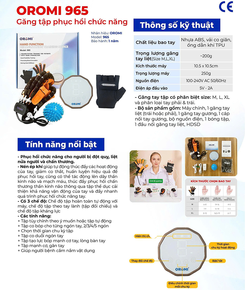 Găng tay robot tập phục hồi chức năng 965 Găng tay robot tập phục hồi chức năng 965