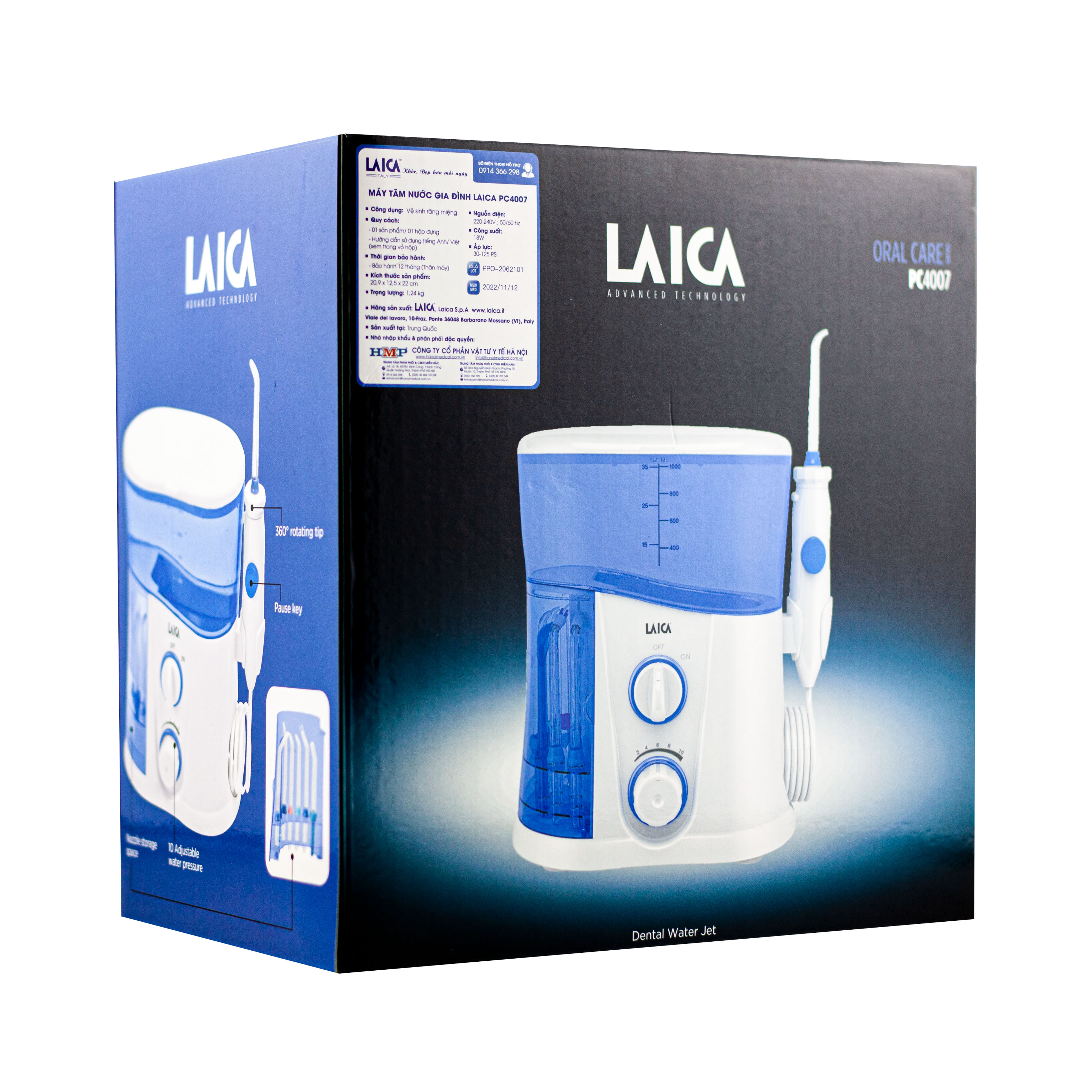 Máy tăm nước LAICA PC4007 Máy tăm nước LAICA PC4007