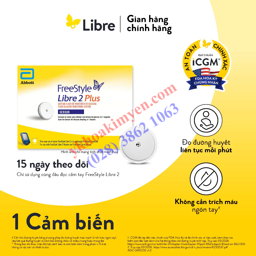 Bộ cảm biến FreeStyle Libre 2 Plus Bộ cảm biến FreeStyle Libre 2 Plus