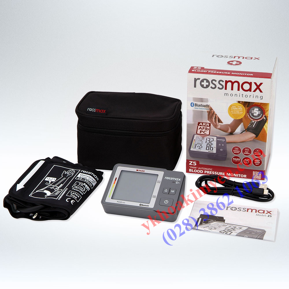 Máy đo huyết áp bắp tay tự động Rossmax Z5 Máy đo huyết áp bắp tay tự động Rossmax Z5