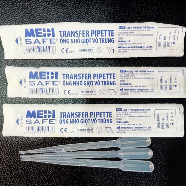 Ống nhỏ giọt 3ml, tiệt trùng (túi 100 chiếc) - Sterile Transfer Pipet 3ml