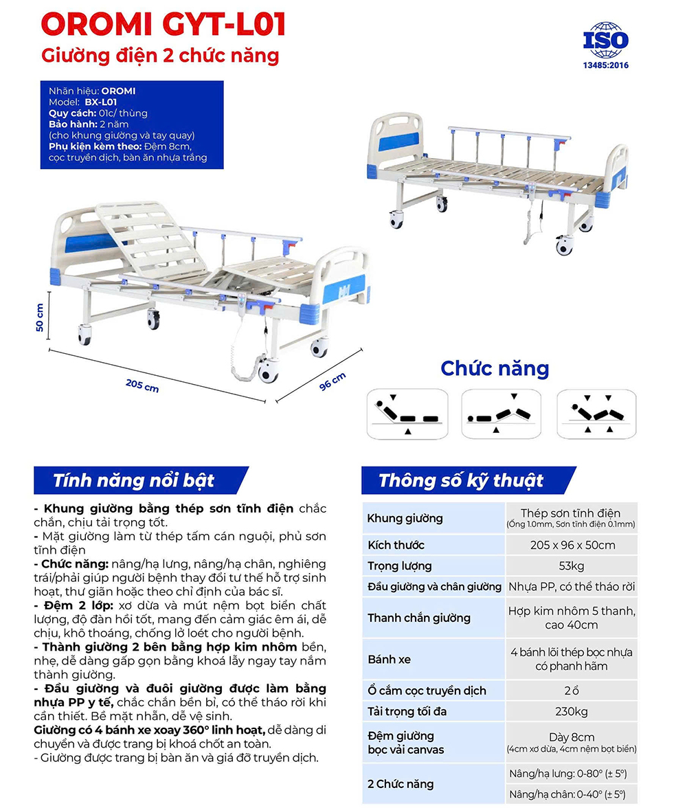 Giường điện 2 chức năng L01 Giường điện 2 chức năng L01
