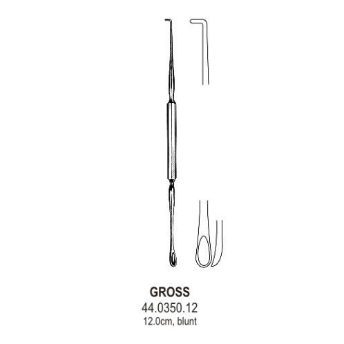 Dụng cụ lấy dị vật tai Gross đầu móc nhọn 12cm 44.0352.12 (Hilbro - Pakistan) Dụng cụ lấy dị vật tai Gross đầu móc nhọn 12cm 44.0352.12 (Hilbro - Pakistan)