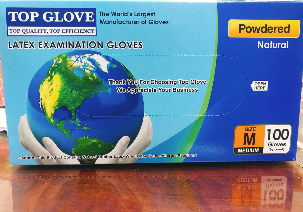 Găng tay cao su y tế Top Glove Malaysia