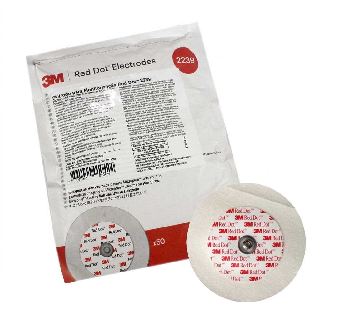 Điện cực tim 3M 2239 Red Dot 6.1cm (Gói 50 miếng) Điện cực tim 3M 2239 Red Dot 6.1cm (Gói 50 miếng)
