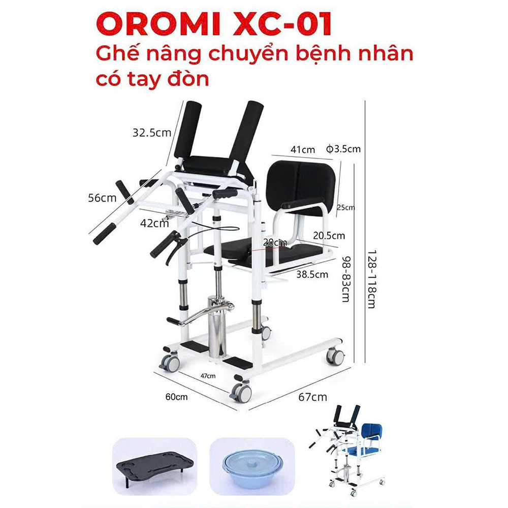 Ghế nâng chuyển bệnh nhân, có tay đòn XC-01 Ghế nâng chuyển bệnh nhân, có tay đòn XC-01