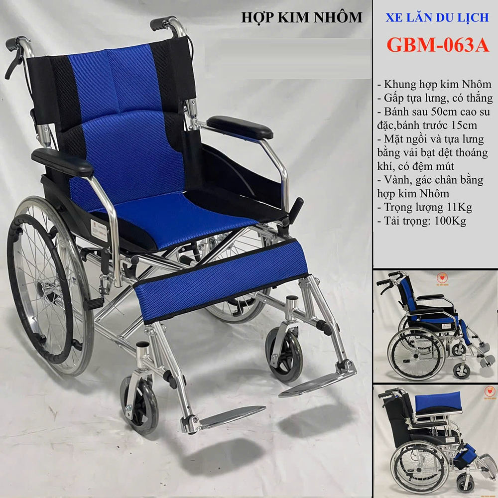 Xe lăn nhôm du lịch GBM-063A