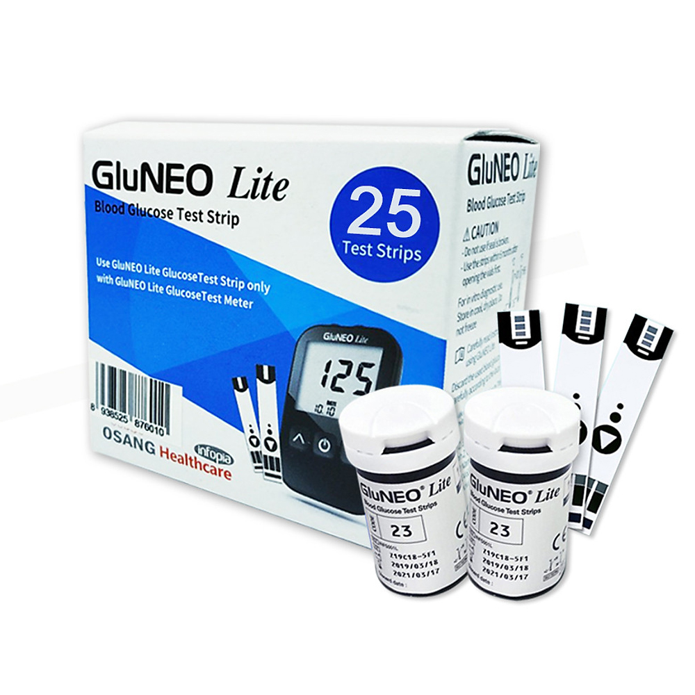 Que thử tiểu đường Gluneo Lite 25 test