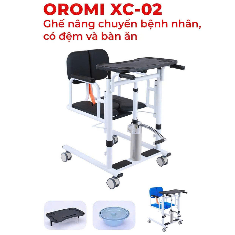 Ghế nâng chuyển bệnh nhân có đệm ngồi và bàn ăn XC-02 Ghế nâng chuyển bệnh nhân có đệm ngồi và bàn ăn XC-02
