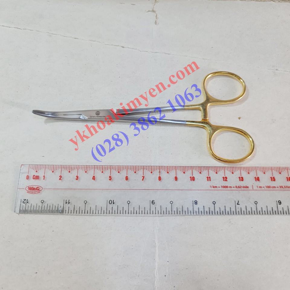 Pen y tế 14cm cong - Cán vàng