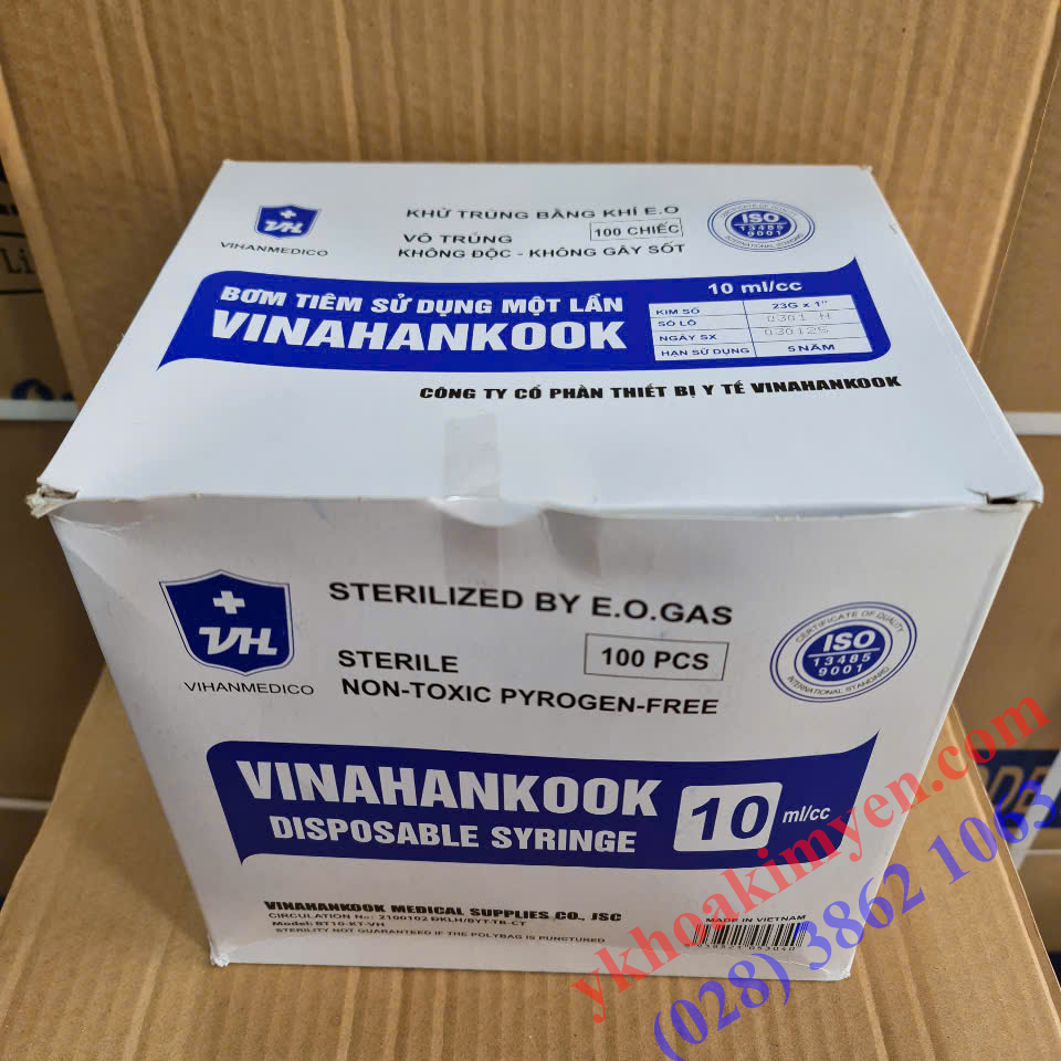 Bơm tiêm Vinahankook 10ml Kim 23x1