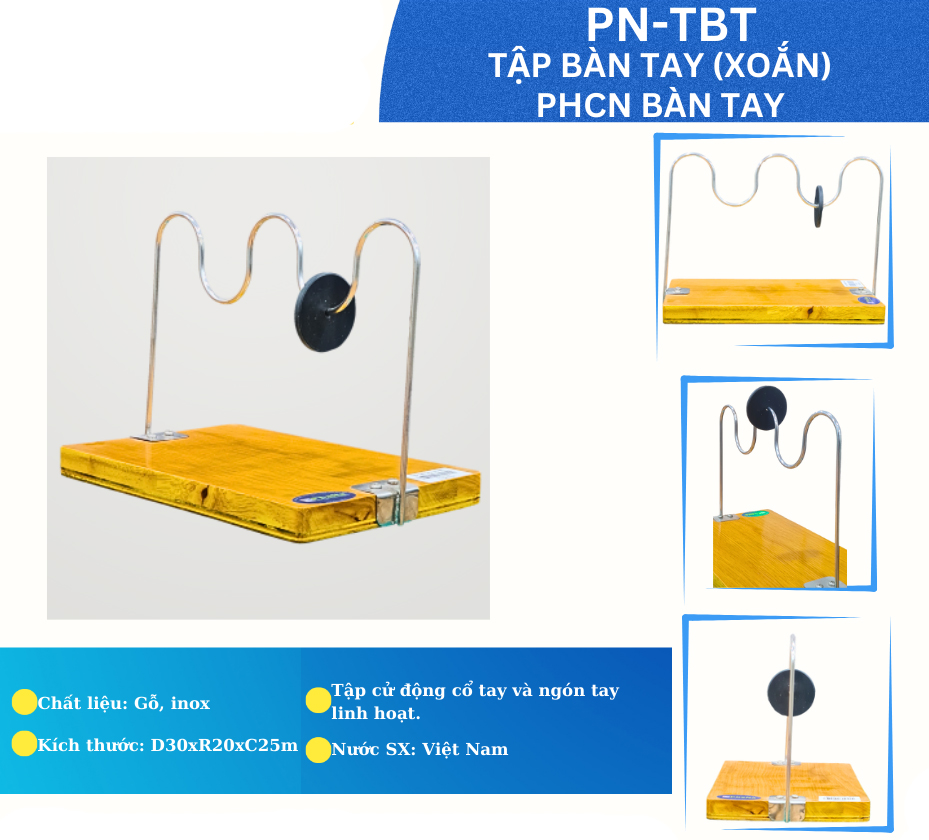 Tập bàn tay (xoắn) PN-TBT Tập bàn tay (xoắn) PN-TBT
