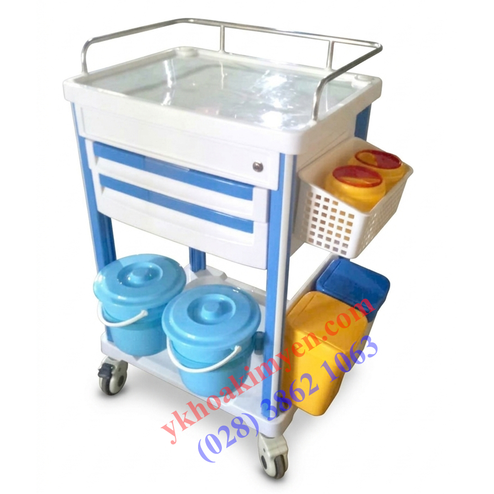 Tủ đẩy dụng cụ cấp cứu TJM-TC07 Tủ đẩy dụng cụ cấp cứu TJM-TC07