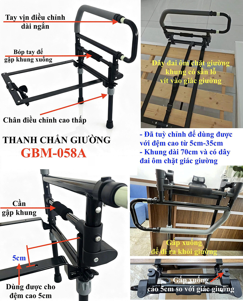 Thanh chắn giường GBM-058A Thanh chắn giường GBM-058A
