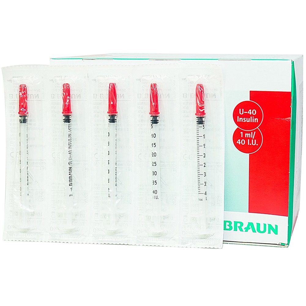 Kim tiêm tiểu đường B.Braun Omnican 1ml/40 IU đỏ (100 cái)