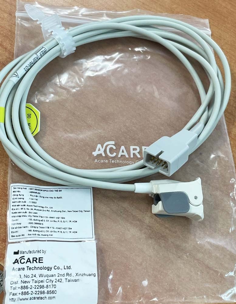 Sensor SpO2 trẻ em Acare ASPNR-D3