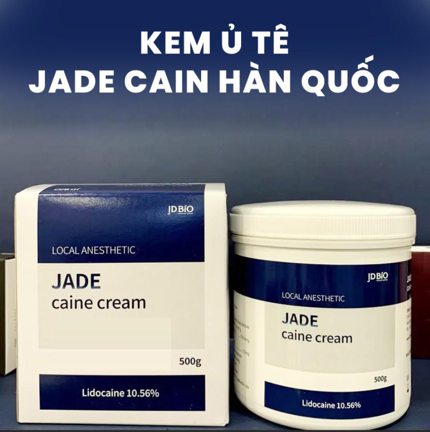Kem ủ tê Jade Caine Cream Hàn Quốc 10.56% 500g Kem ủ tê Jade Caine Cream Hàn Quốc 10.56% 500g
