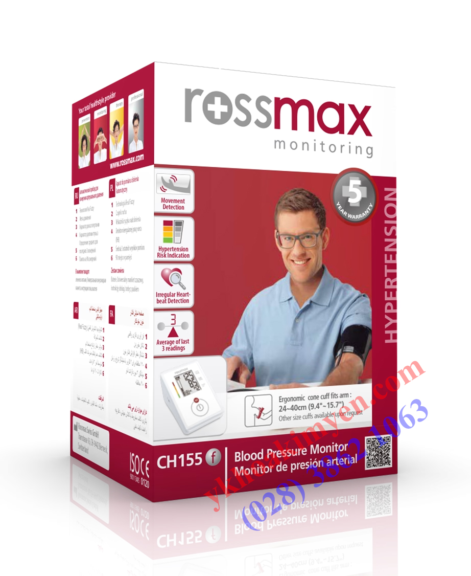 Máy đo huyết áp bắp tay tự động Rossmax CH155F Máy đo huyết áp bắp tay tự động Rossmax CH155F