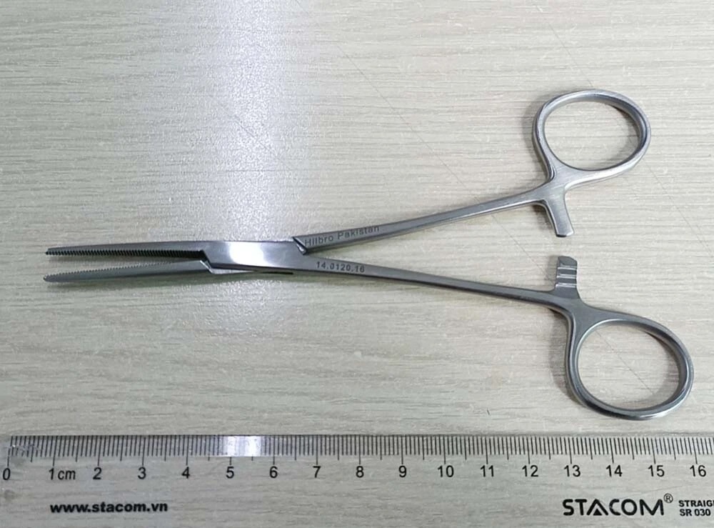 Kẹp phẩu thuật Coller-Crile thẳng 16cm 14.0120.16 Kẹp phẩu thuật Coller-Crile thẳng 16cm 14.0120.16