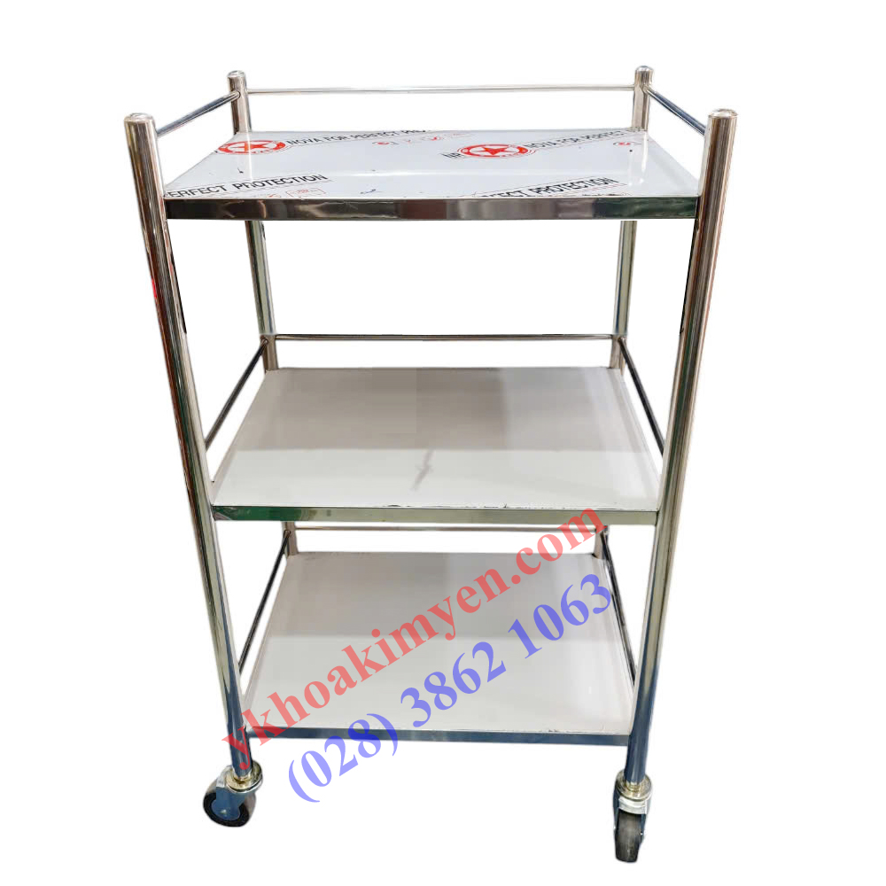 Xe đẩy dụng cụ 35x50cm 3 tầng Xe đẩy dụng cụ 35x50cm 3 tầng